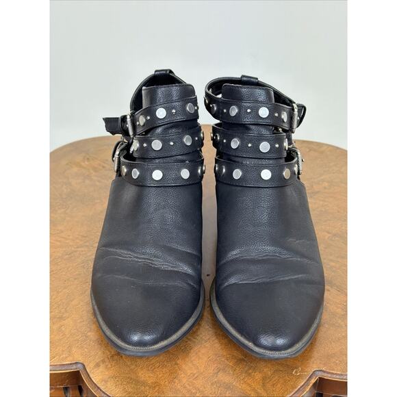 Sam Edelman Black Bootie Circus Studded Ankle Boots Womens Size 9.5 Ladies Shoes - Picture 3 of 7